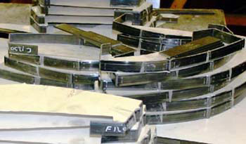 Pressknives awaiting welding